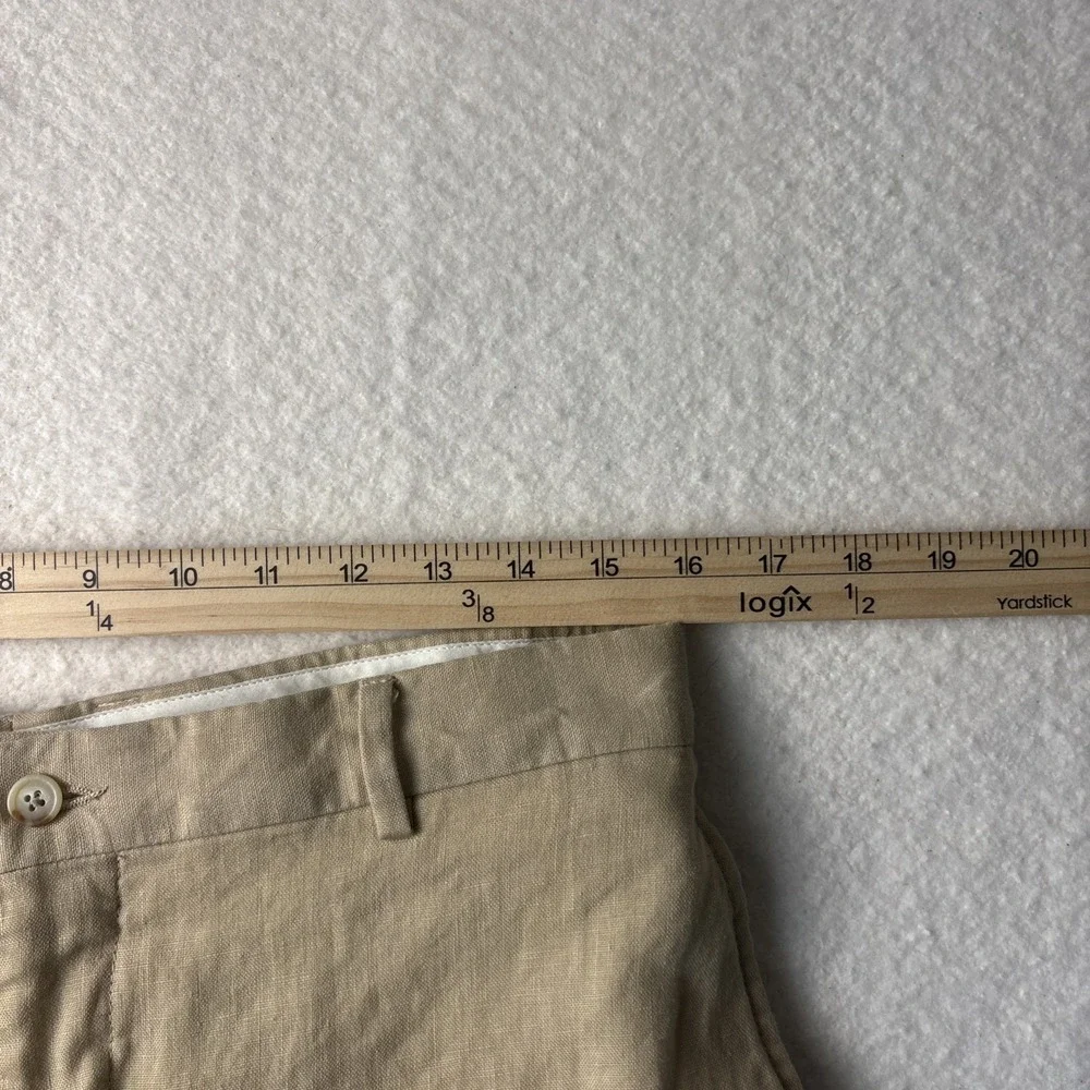 Polo Ralph Lauren Linen Pants Mens 32x32 Beige italy made Dress Trousers flax